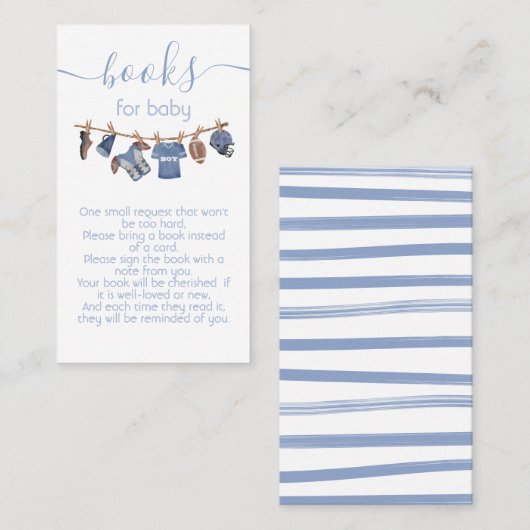 サッカー物干し用ベビーシャワーブックベビー 名刺 (正面/裏面)