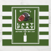 サッカー独身パーティー ラストプレー ビッグデイの前 ビールラベル (シングルラベル)