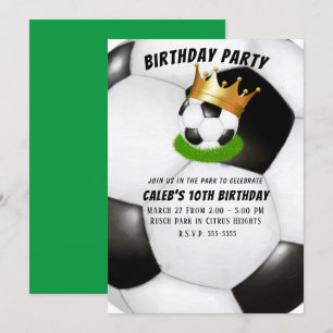 サッカー王室のスター金ゴールドクラウン共同誕生日パーティー 招待状