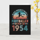 サッカー生まれ1954サッカー70番目の誕生日ギフト カード (黄色い花)