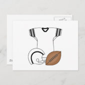 サッカー用ジャージーとヘルメットのTシャツと贈り物 ポストカード (正面/裏面)