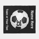 サッカー用ブランパーソナライズされたト フリースブランケット (正面(横))