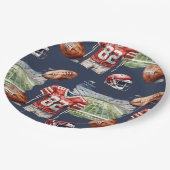 サッカー用具パターン ペーパープレート (アングル)