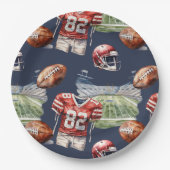 サッカー用具パターン ペーパープレート (正面)