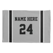 サッカー用枕ケース、名前、ジャージー番号、色 枕カバー (裏面)