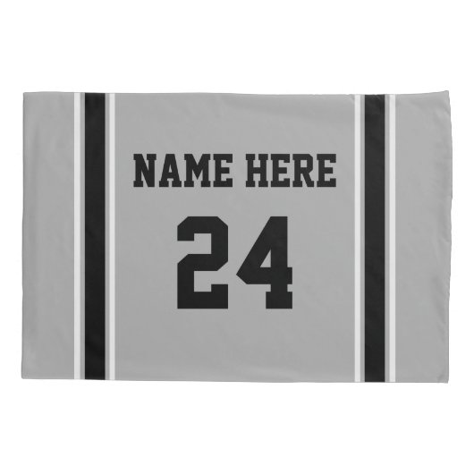 サッカー用枕ケース、名前、ジャージー番号、色 枕カバー (裏面)