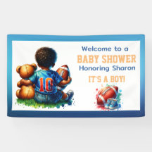 サッカー男の赤ちゃんとテディ赤ちゃんシャワーへようこそ