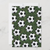 サッカー男の赤ちゃんの赤ちゃんシャワー 招待状 (裏面)