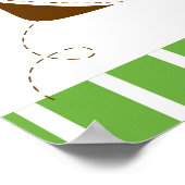 サッカー男の赤ちゃんパーソナライズされたバナーサイン ポスター (角)