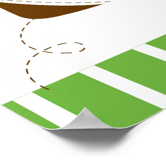 サッカー男の赤ちゃんパーソナライズされたバナーサイン ポスター