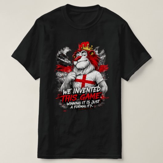 サッカー発祥の地 イングランド サポーターTシャツ ユーモア Tシャツ (デザイン正面)