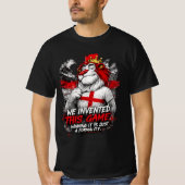 サッカー発祥の地 イングランド サポーターTシャツ ユーモア Tシャツ (正面)