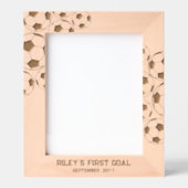 サッカー祝モーメント又は選手のカスタム文字 レーザー彫刻フレーム (正面)