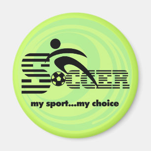 サッカー私のスポーツのTシャツおよびギフト マグネット