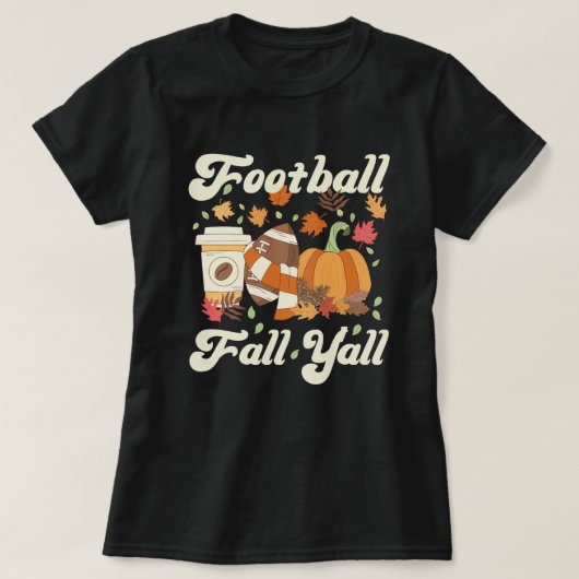 サッカー秋ヤールコーヒーパンプキン秋 Tシャツ (デザイン正面)