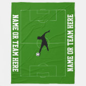 サッカー競技場およびプレーヤーあなたの文字 フリースブランケット (正面)