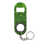 サッカー競技場からの芝生の質 キーホルダー栓抜き (裏面)