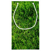 サッカー競技場からの芝生の質 スモールペーパーバッグ (裏面)