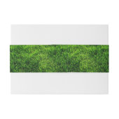 サッカー競技場からの芝生の質 招待状ベリーバンド (裏面例)