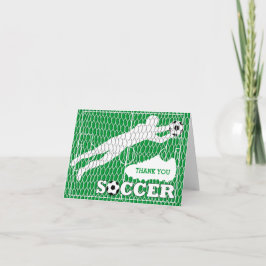 サッカー競技場の靴のゴールの挨拶状ありがとう サンキューカード