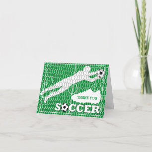 サッカー競技場の靴のゴールの挨拶状ありがとう サンキューカード