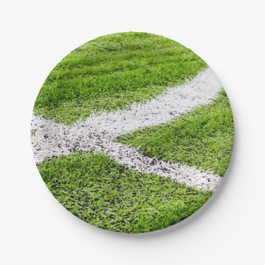 サッカー競技場ライン ペーパープレート (正面)