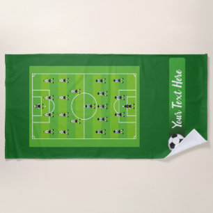 サッカー競技場及びチーム ビーチタオル