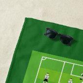 サッカー競技場及びチーム ビーチタオル (インサイチュ)