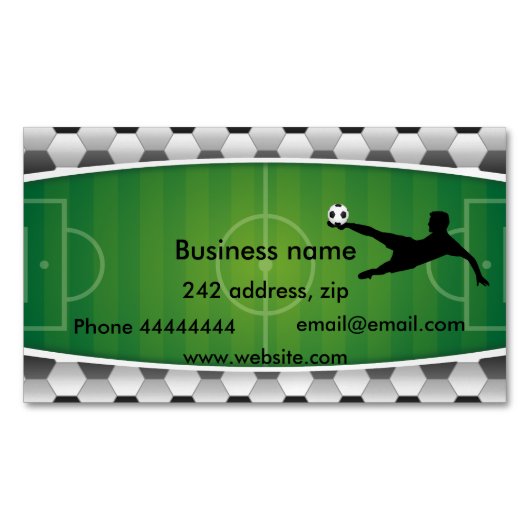 サッカー競技場 マグネット名刺 (正面)