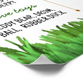 サッカー第1誕生日マイルストーンサイン ポスター (角)