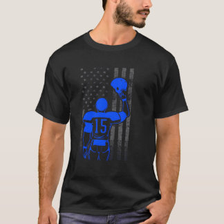 サッカー第15種青サッカー選手の国旗 Tシャツ