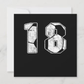 サッカー第18誕生祝いスポーツの贈り物 招待状 (正面)