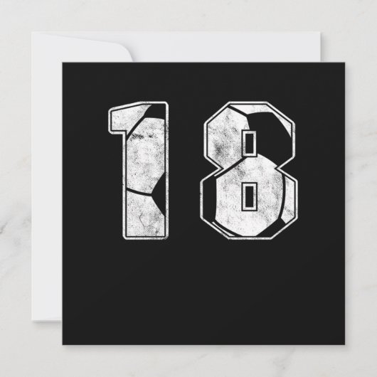 サッカー第18誕生祝いスポーツの贈り物 招待状 (正面)