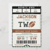 サッカー第2ダウン第2の誕生日招待状 招待状 (正面)