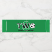 サッカー第2誕生日ウォーターボトルラベル ペットボトルラベル (シングルラベル)
