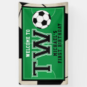 サッカー第2誕生日バナー 横断幕 (縦)