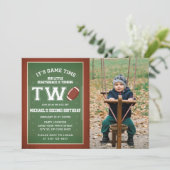 サッカー第2誕生日写真 招待状 (スタンド正面)