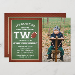 サッカー第2誕生日写真 招待状