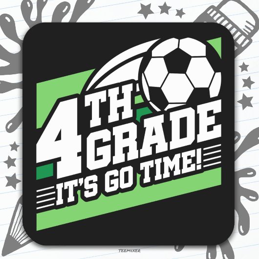 サッカー第4級サッカー初日新学期 スクエアシール