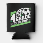 サッカー第4級サッカー初日新学期 缶クーラー (正面)