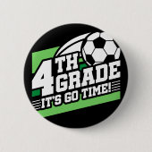 サッカー第4級サッカー初日新学期 缶バッジ (正面)