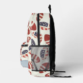 サッカー米国国旗ベージュキッズ新学期 プリントバックパック (右)
