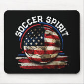 サッカー精神USA、サッカー選手USA愛国心 マウスパッド (正面)