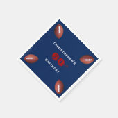 サッカー紙ナプキンス60th Birthday Party スタンダードカクテルナプキン (角)