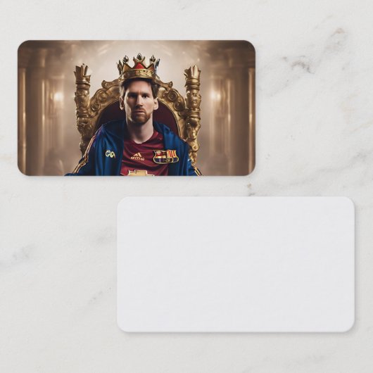 サッカー素晴らしレジェンドライオネル・メッシのアートワーク 名刺 (正面/裏面)