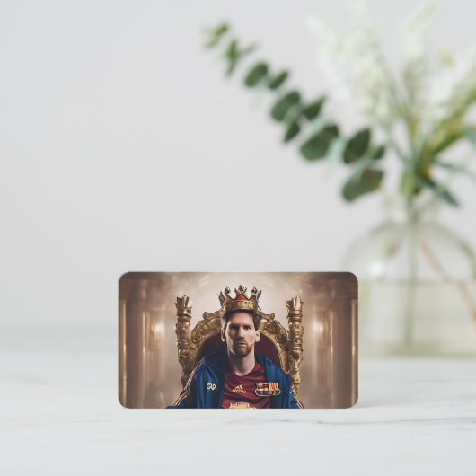 サッカー素晴らしレジェンドライオネル・メッシのアートワーク 名刺 (スタンド正面)
