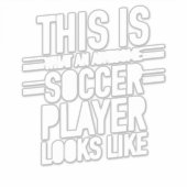 サッカー素晴らし選手はサッカーおもしろいの選手に似ている シール (正面)