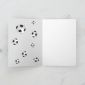 サッカー素朴サッカースポーツありがとうコーチ サンキューカード (内部)