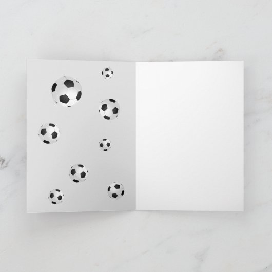 サッカー素朴サッカースポーツありがとうコーチ サンキューカード (内部)