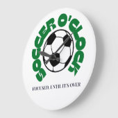 サッカー終了まで集中 – サッカー ラージ壁時計 (傾斜)